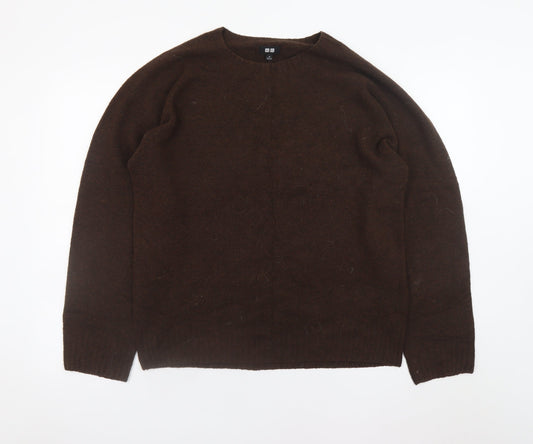 Womens UK Size M Uniqlo Brown Pullover Jumper