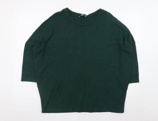 Womens UK Size S Apricot Green Pullover Jumper