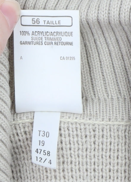 Mens UK Size XL Marks and Spencer Beige Full Zip Jumper