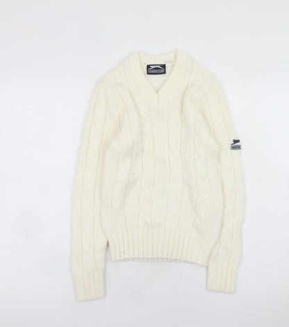 Boys UK Size 11-12 Years Slazenger Ivory Pullover Jumper