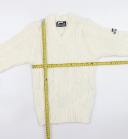 Boys UK Size 11-12 Years Slazenger Ivory Pullover Jumper