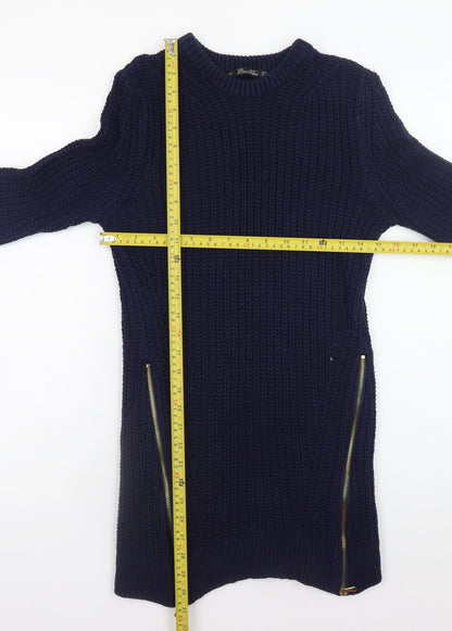 Womens UK Size 12 Zara Blue Pullover Jumper