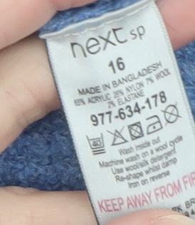 Womens UK Size 16 NEXT Blue Pullover Jumper