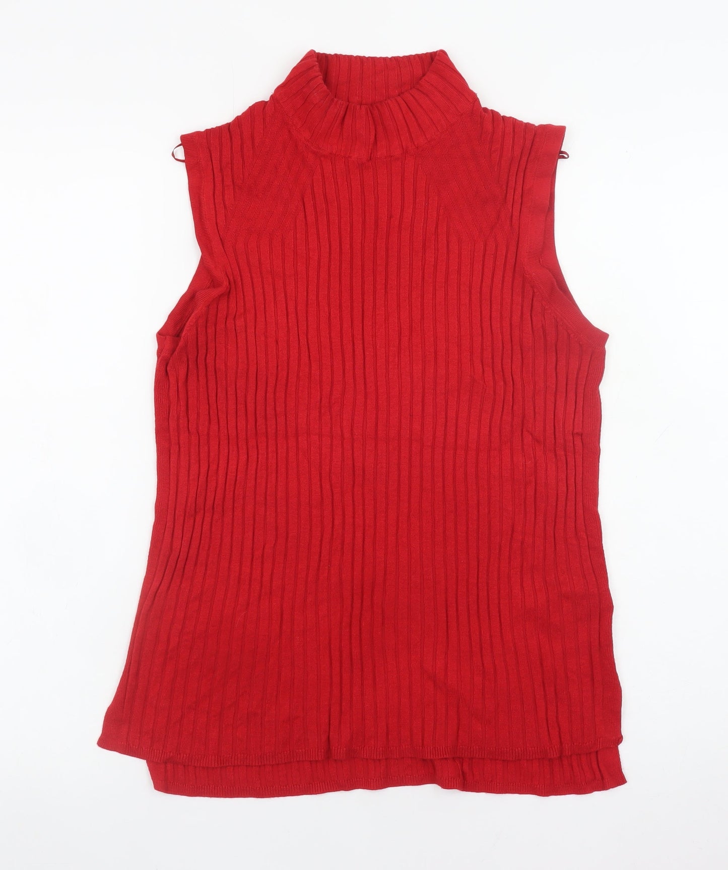 Womens UK Size 14 Marks and Spencer Red Basic Sleeveless