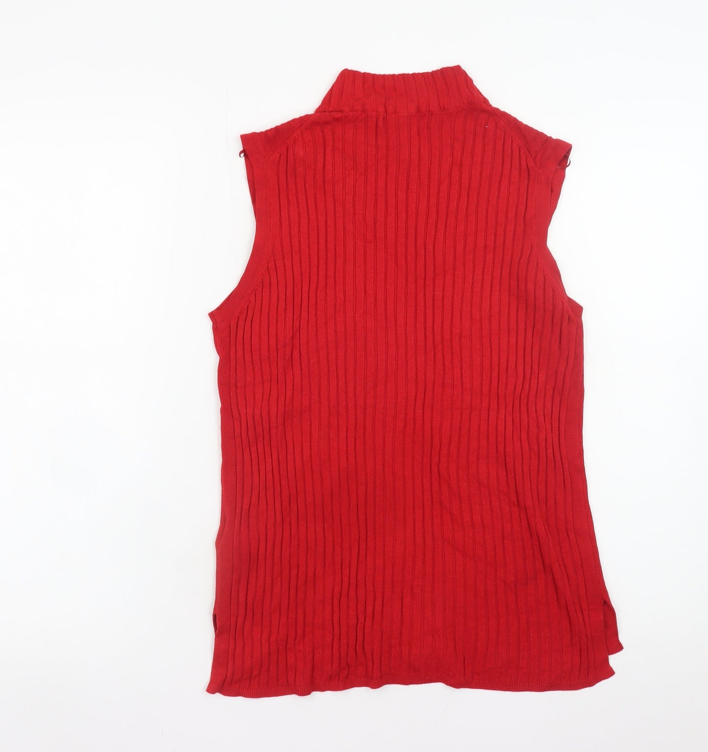 Womens UK Size 14 Marks and Spencer Red Basic Sleeveless
