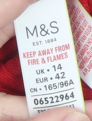 Womens UK Size 14 Marks and Spencer Red Basic Sleeveless