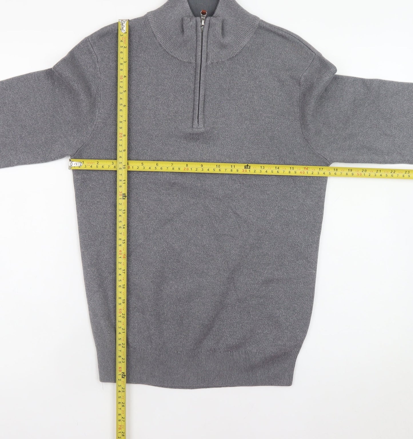 Mens UK Size XS NEXT Grey Full Zip Jumper