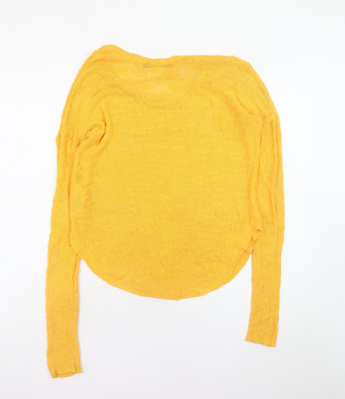 Womens UK Size 12 Zara Yellow Pullover Jumper