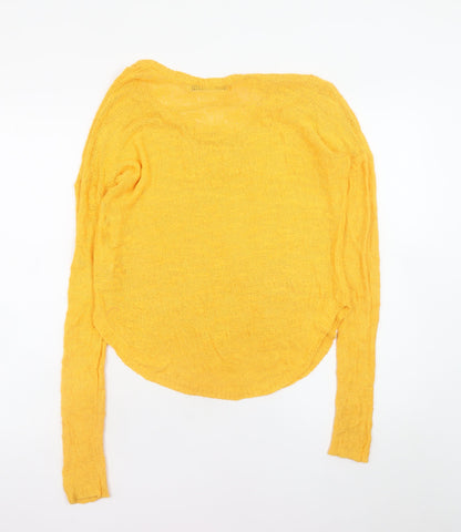 Womens UK Size 12 Zara Yellow Pullover Jumper