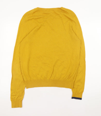 Mens UK Size L Joules Yellow Pullover Jumper