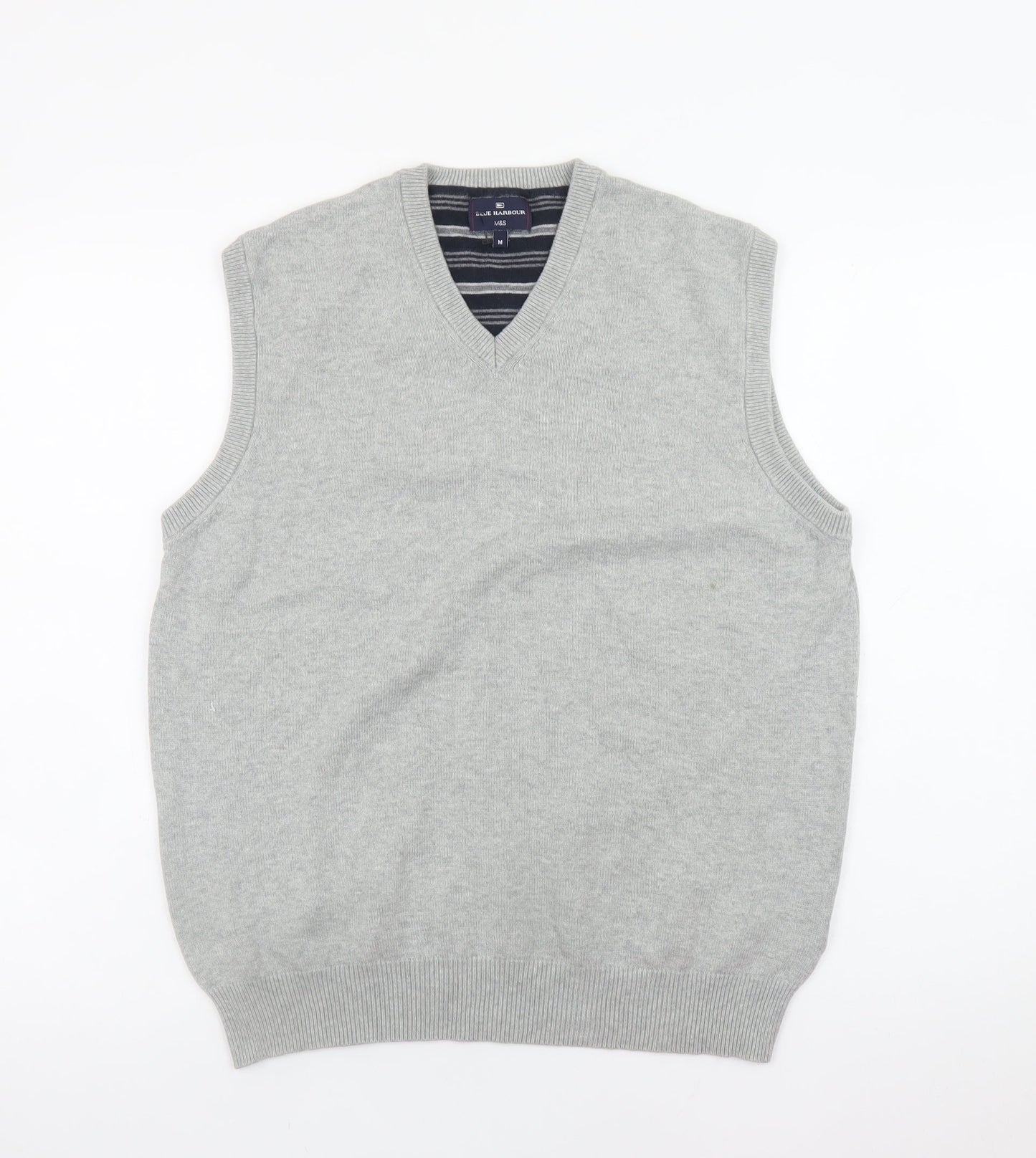 Mens UK Size M Marks and Spencer Grey Vest Jumper