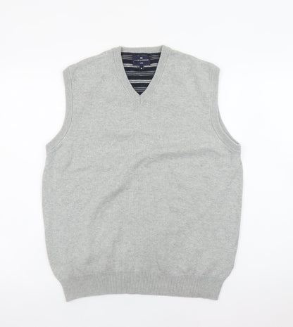 Mens UK Size M Marks and Spencer Grey Vest Jumper