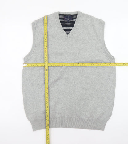 Mens UK Size M Marks and Spencer Grey Vest Jumper