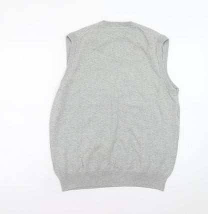 Mens UK Size M Marks and Spencer Grey Vest Jumper