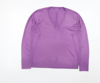 Mens UK Size L Marks and Spencer Purple Pullover Jumper