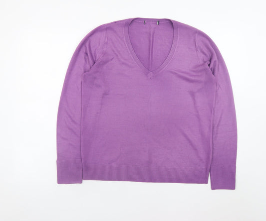 Mens UK Size L Marks and Spencer Purple Pullover Jumper
