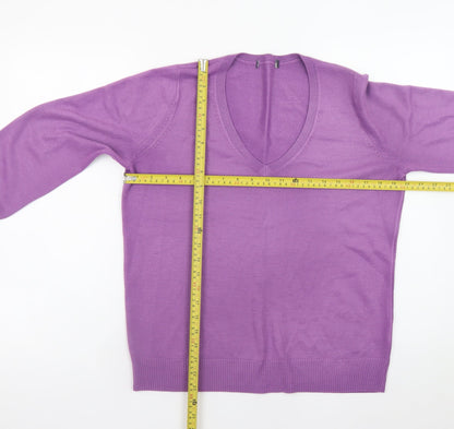 Mens UK Size L Marks and Spencer Purple Pullover Jumper