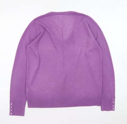 Mens UK Size L Marks and Spencer Purple Pullover Jumper