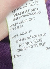 Mens UK Size L Marks and Spencer Purple Pullover Jumper