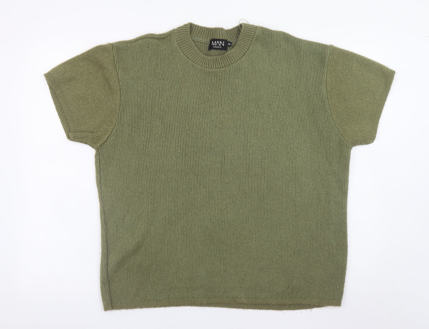 Mens UK Size XS boohooMAN Green Pullover Jumper