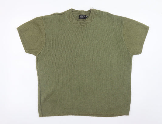 Mens UK Size XS boohooMAN Green Pullover Jumper