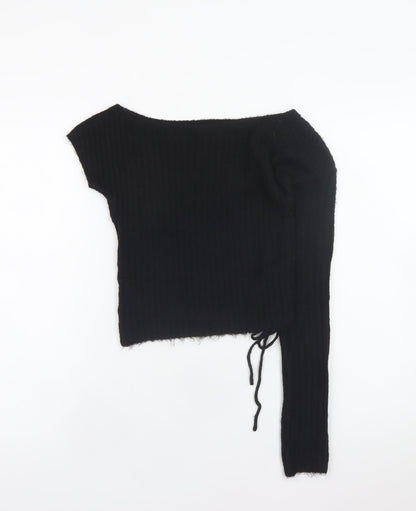 Womens UK Size S PRETTYLITTLETHING Black Pullover Jumper