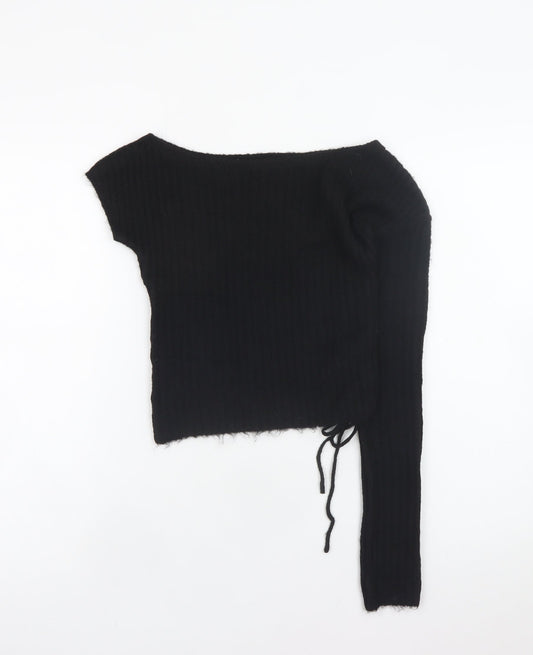 Womens UK Size S PRETTYLITTLETHING Black Pullover Jumper
