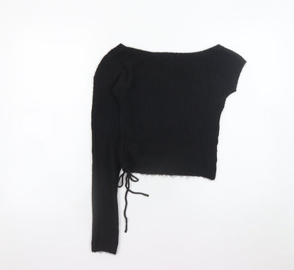 Womens UK Size S PRETTYLITTLETHING Black Pullover Jumper