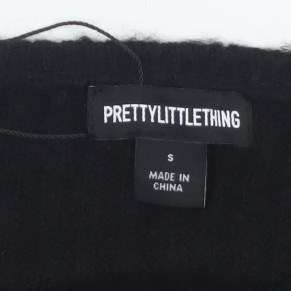 Womens UK Size S PRETTYLITTLETHING Black Pullover Jumper