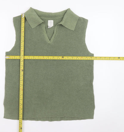Womens UK Size M JOIE Green Basic Tank