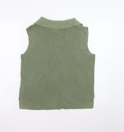 Womens UK Size M JOIE Green Basic Tank