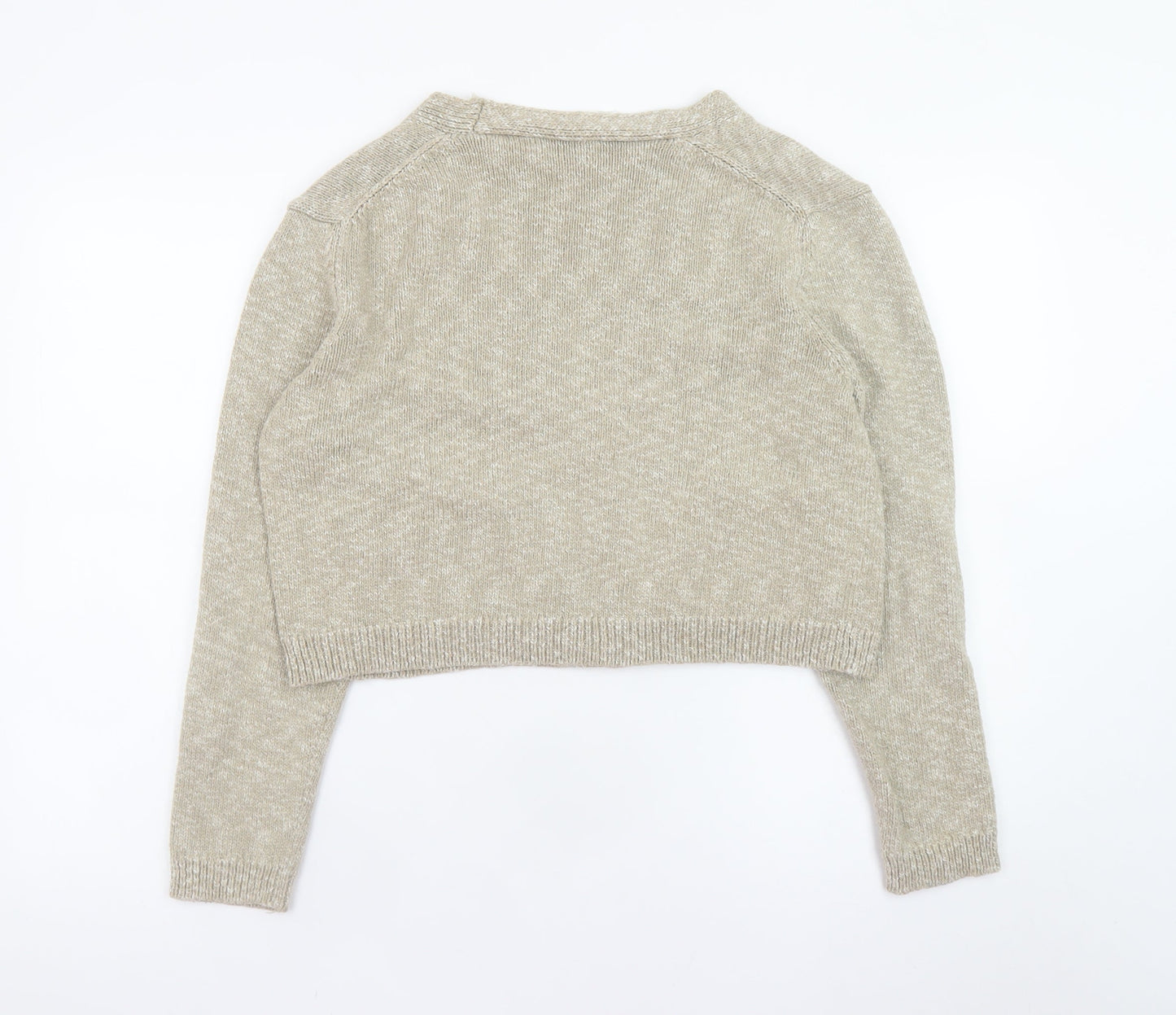 Womens UK Size S Zara Beige Cardigan Jumper