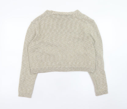 Womens UK Size S Zara Beige Cardigan Jumper