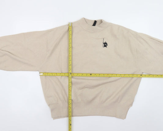 Womens UK Size S H&M Beige Pullover Jumper