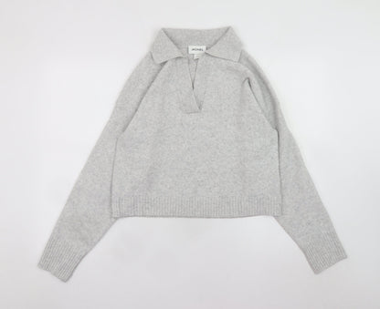Womens UK Size S Monki Grey Pullover Jumper
