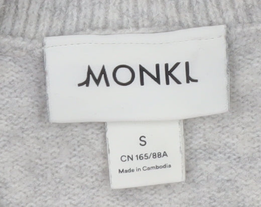 Womens UK Size S Monki Grey Pullover Jumper