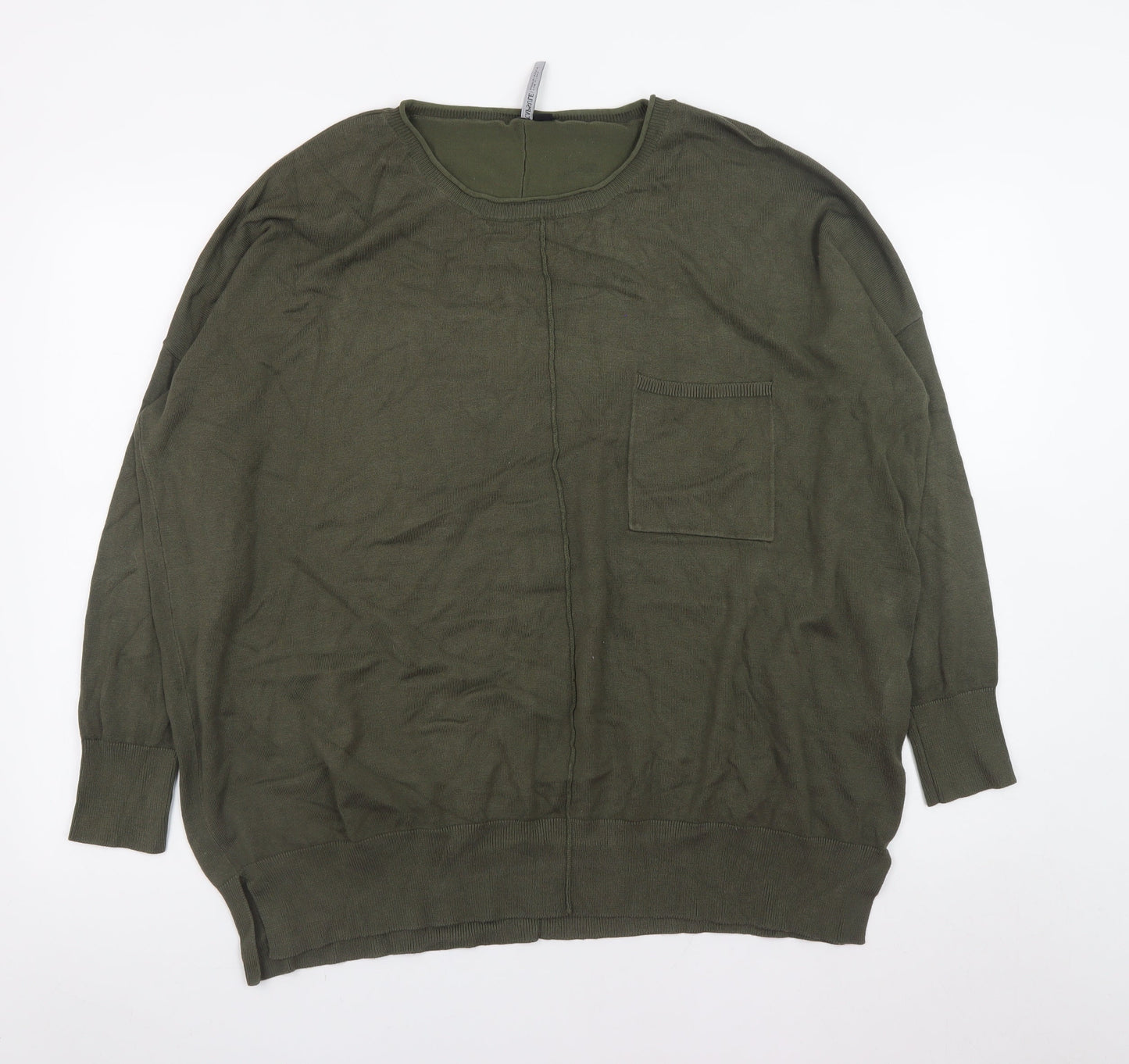 Womens UK Size 20/22 Capsule Green Pullover Jumper