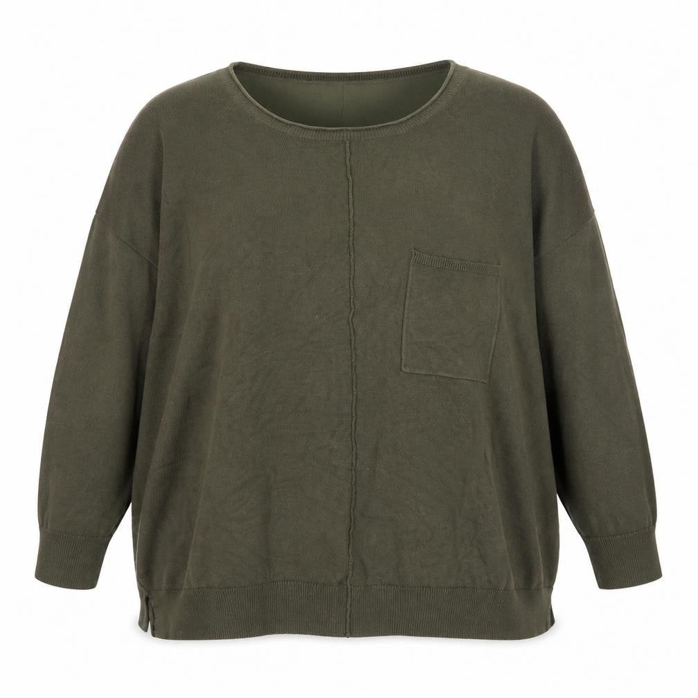 Womens UK Size 20/22 Capsule Green Pullover Jumper