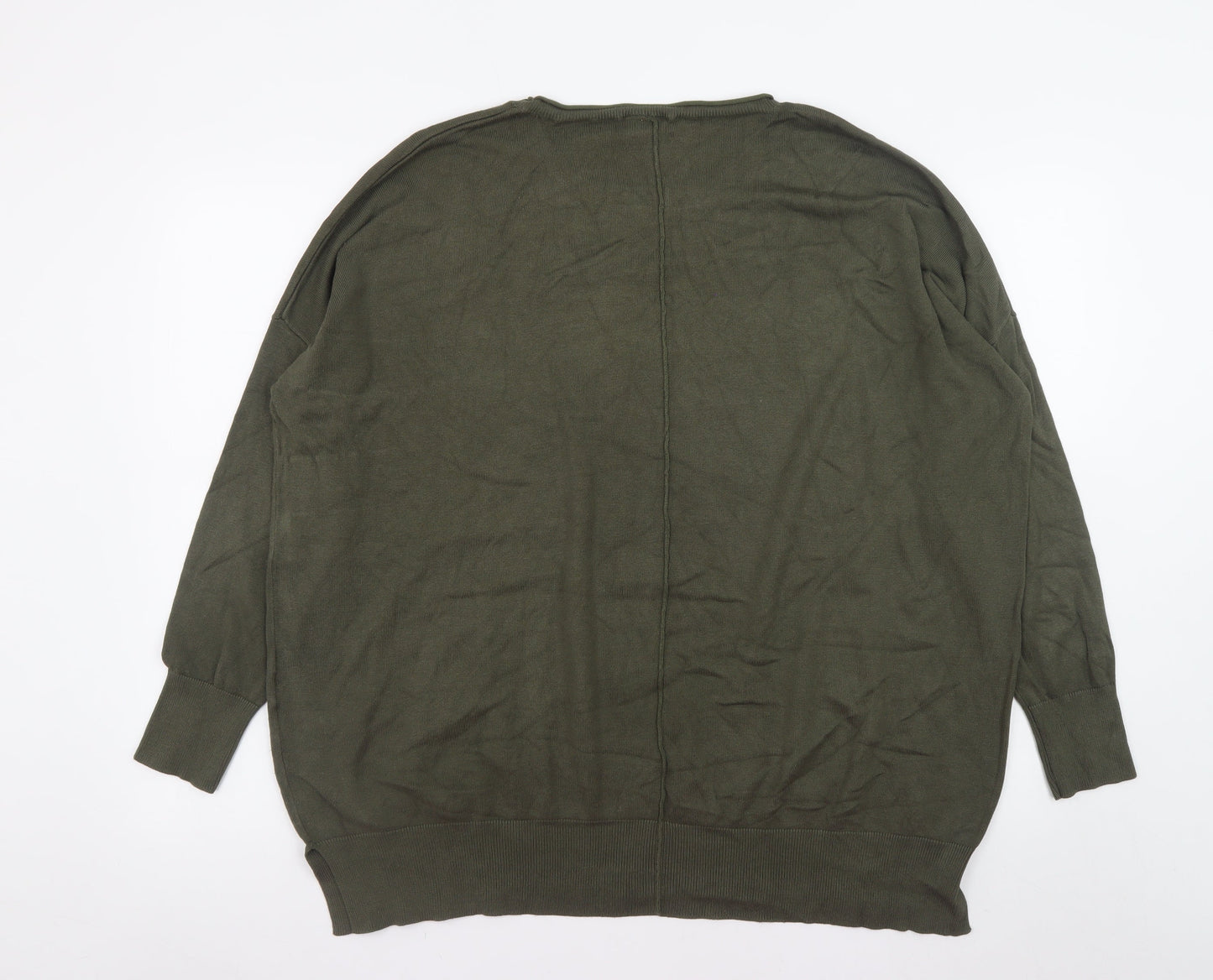 Womens UK Size 20/22 Capsule Green Pullover Jumper