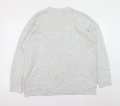 Womens UK Size L Marks and Spencer Grey Pullover Jumper