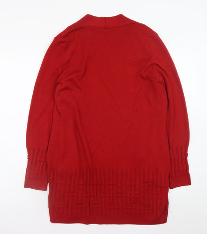 Womens UK Size 12 Marks and Spencer Red Cardigan Jumper