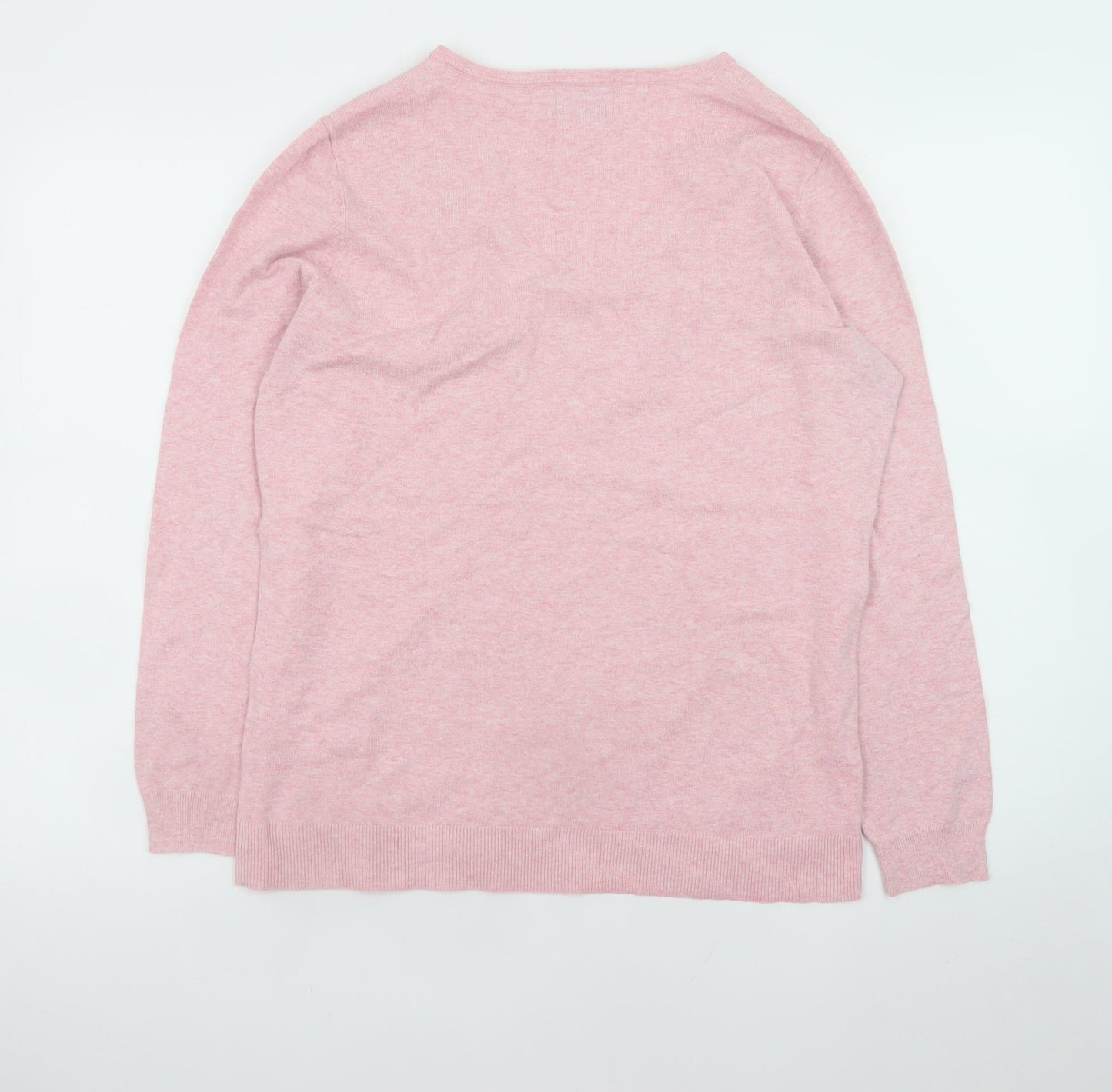 Womens UK Size L C&A Pink Pullover Jumper