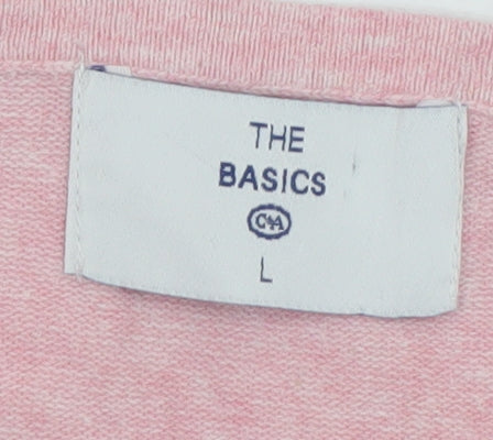 Womens UK Size L C&A Pink Pullover Jumper
