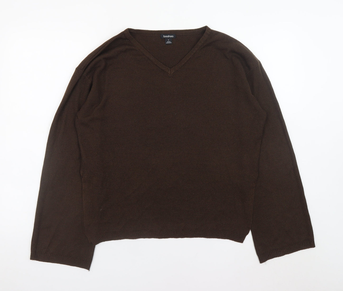Womens UK Size S Boohoo Brown Pullover Jumper