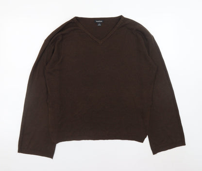 Womens UK Size S Boohoo Brown Pullover Jumper