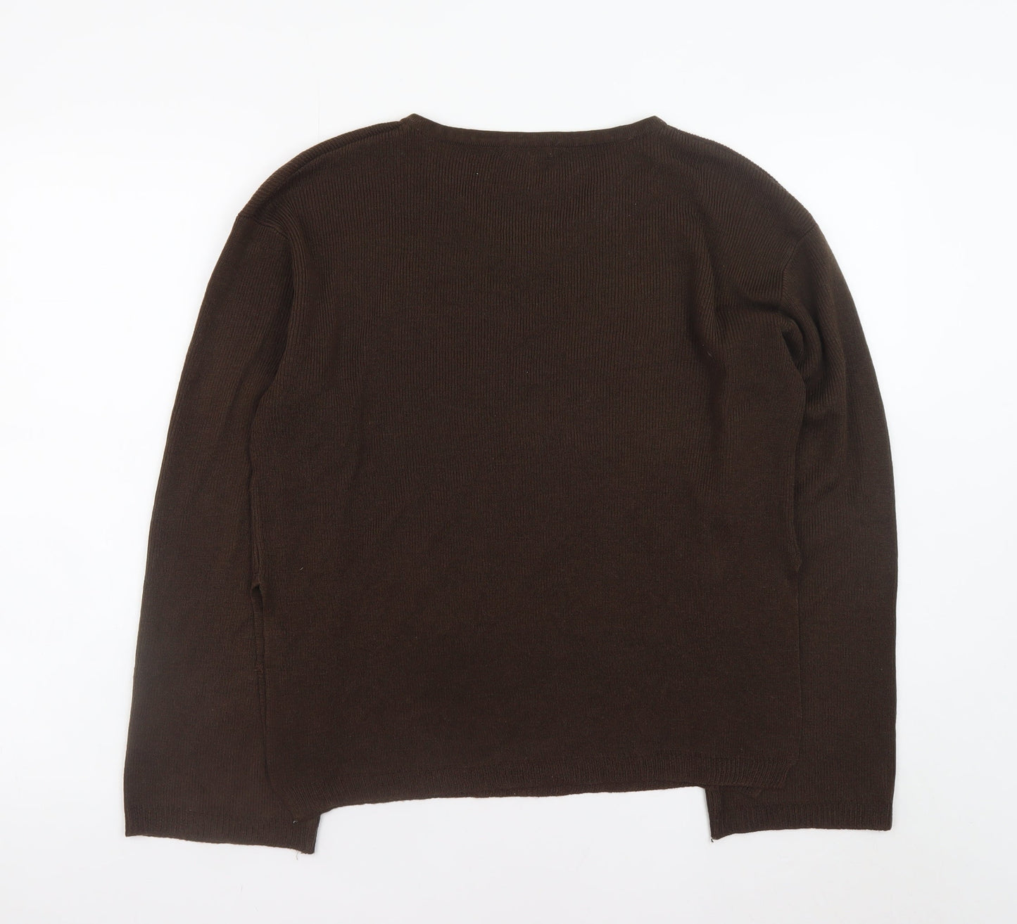 Womens UK Size S Boohoo Brown Pullover Jumper