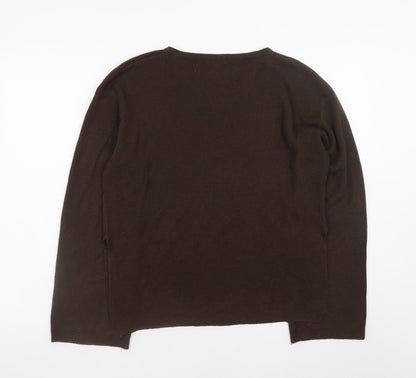 Womens UK Size S Boohoo Brown Pullover Jumper