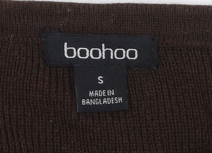 Womens UK Size S Boohoo Brown Pullover Jumper