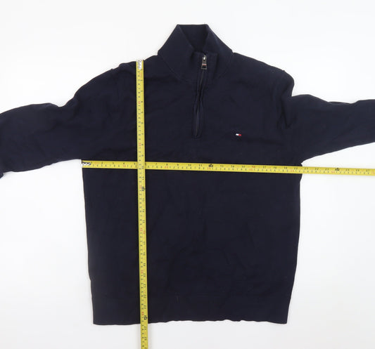 Mens UK Size XL Tommy Hilfiger Blue 1/2 Zip Jumper