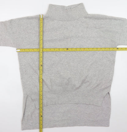 French Connection Men's Grey High Neck Knitted Pullover Jumper Size S